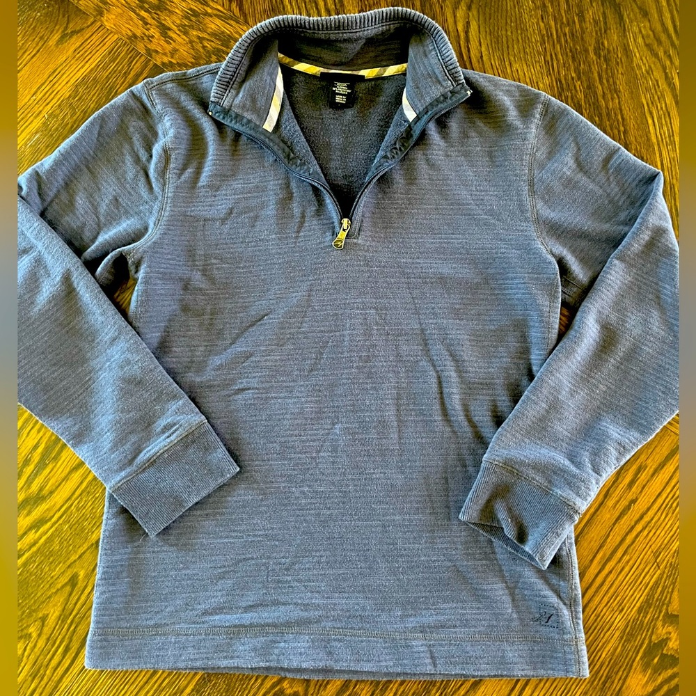 Vintage men’s Structure quarter zip small blue gray
